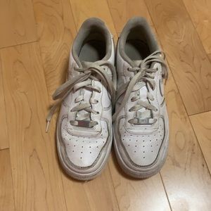 White Nike Air Force ones